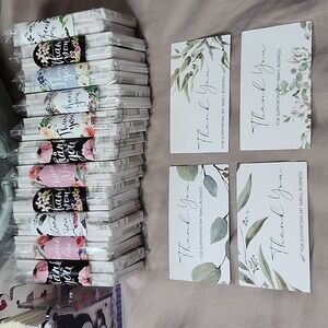 52 Thick Board Greenery Thank You Cards.